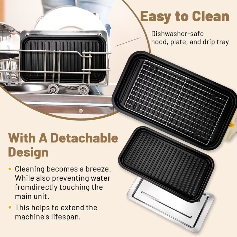 2-In-1 Smokeless Grill with Detachable Stove