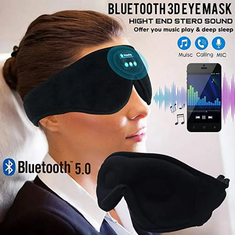Bluetooth Sleeping Headphones with 3D Eye Mask