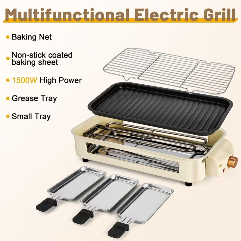 2-In-1 Smokeless Grill with Detachable Stove