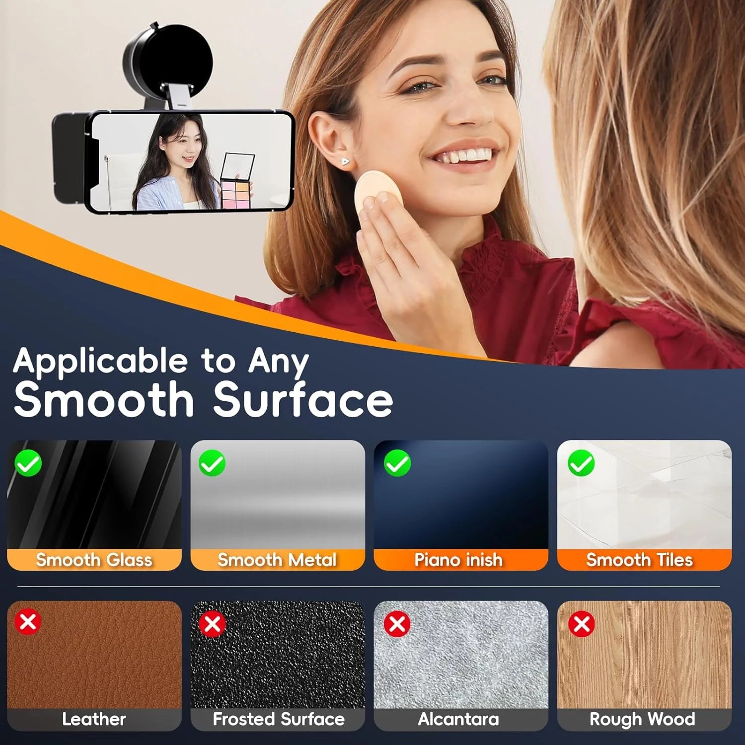 Magnetic Phone Holder with Vacuum Suction