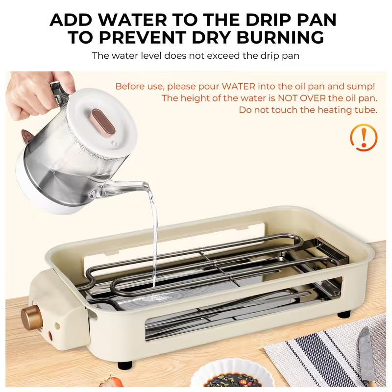 2-In-1 Smokeless Grill with Detachable Stove