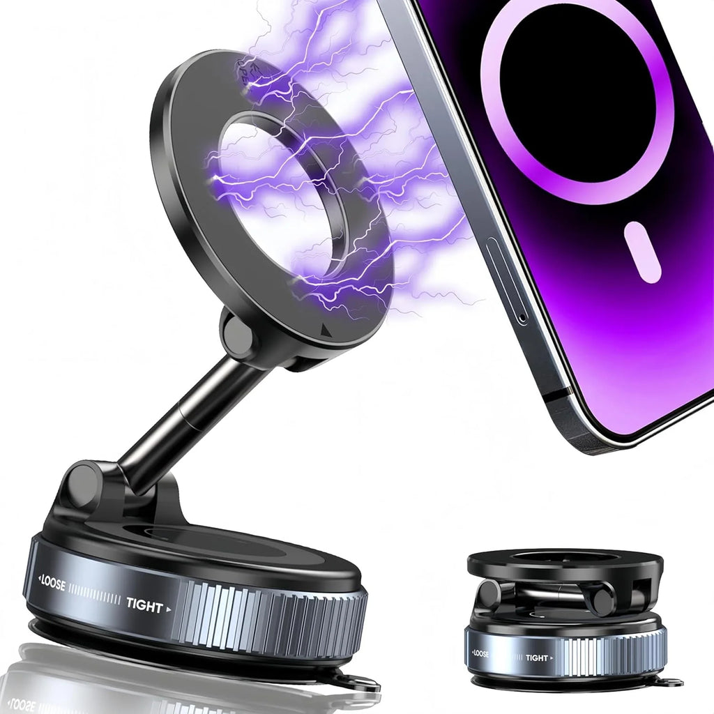 Magnetic Phone Holder with Vacuum Suction