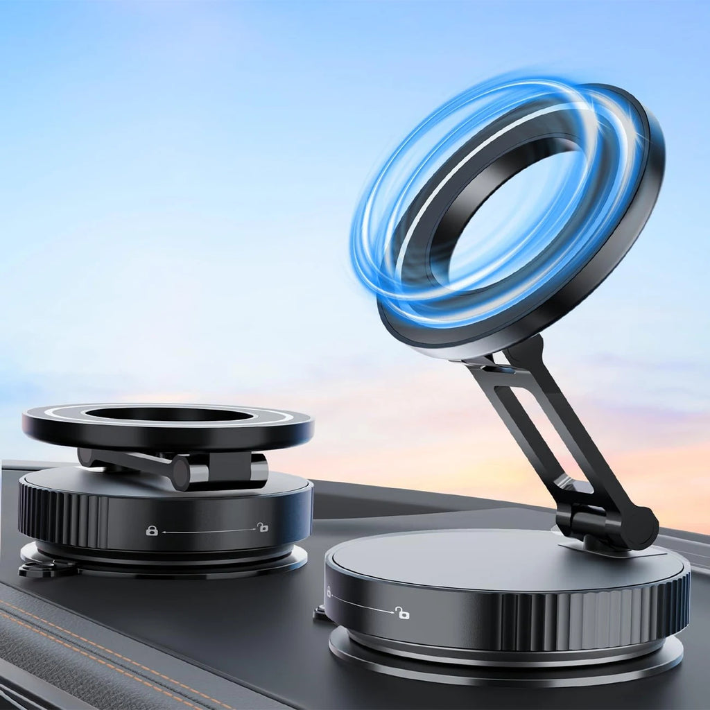Magnetic Phone Holder with Vacuum Suction